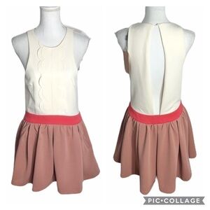 Three Floor Fit & Flare Scallop Front Dress NWT 8